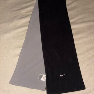 Nike Black and Gray Fleece Scarf